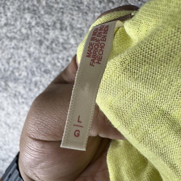 Free People Tank Top Womens Large Green Babydoll Spaghetti Strap Boho Flowy - Picture 5 of 6